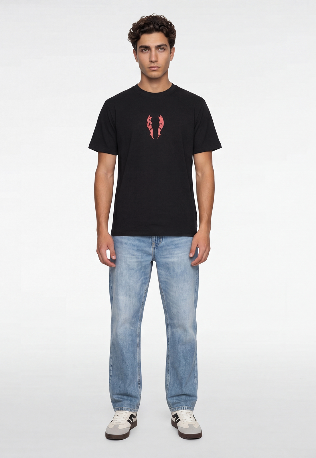 Polera Hombre Print Alas Negro 2