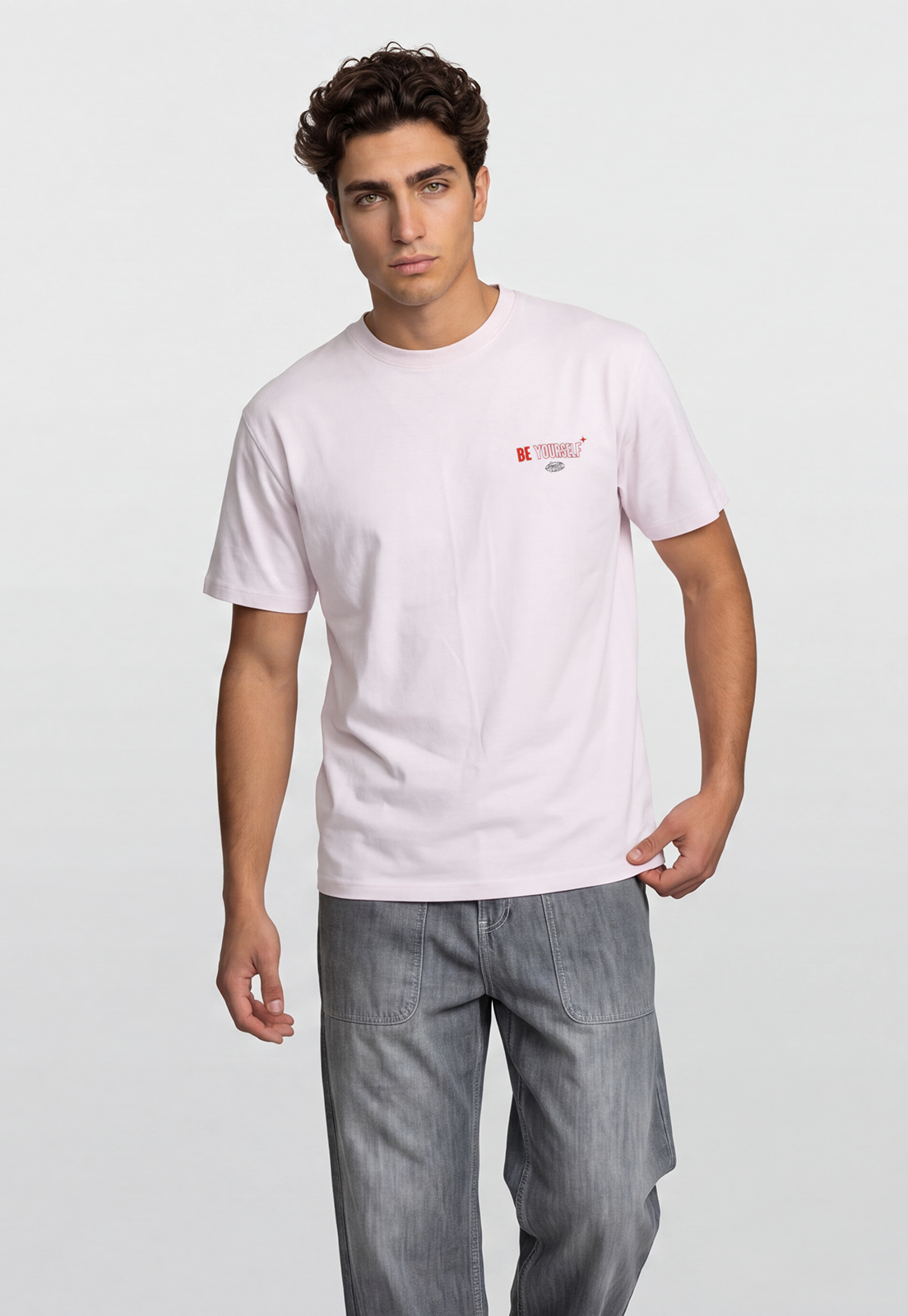 Polera Hombre Print Amalfi Rosado 1