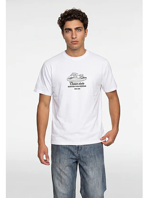 Polera Hombre Moto De Agua Blanco