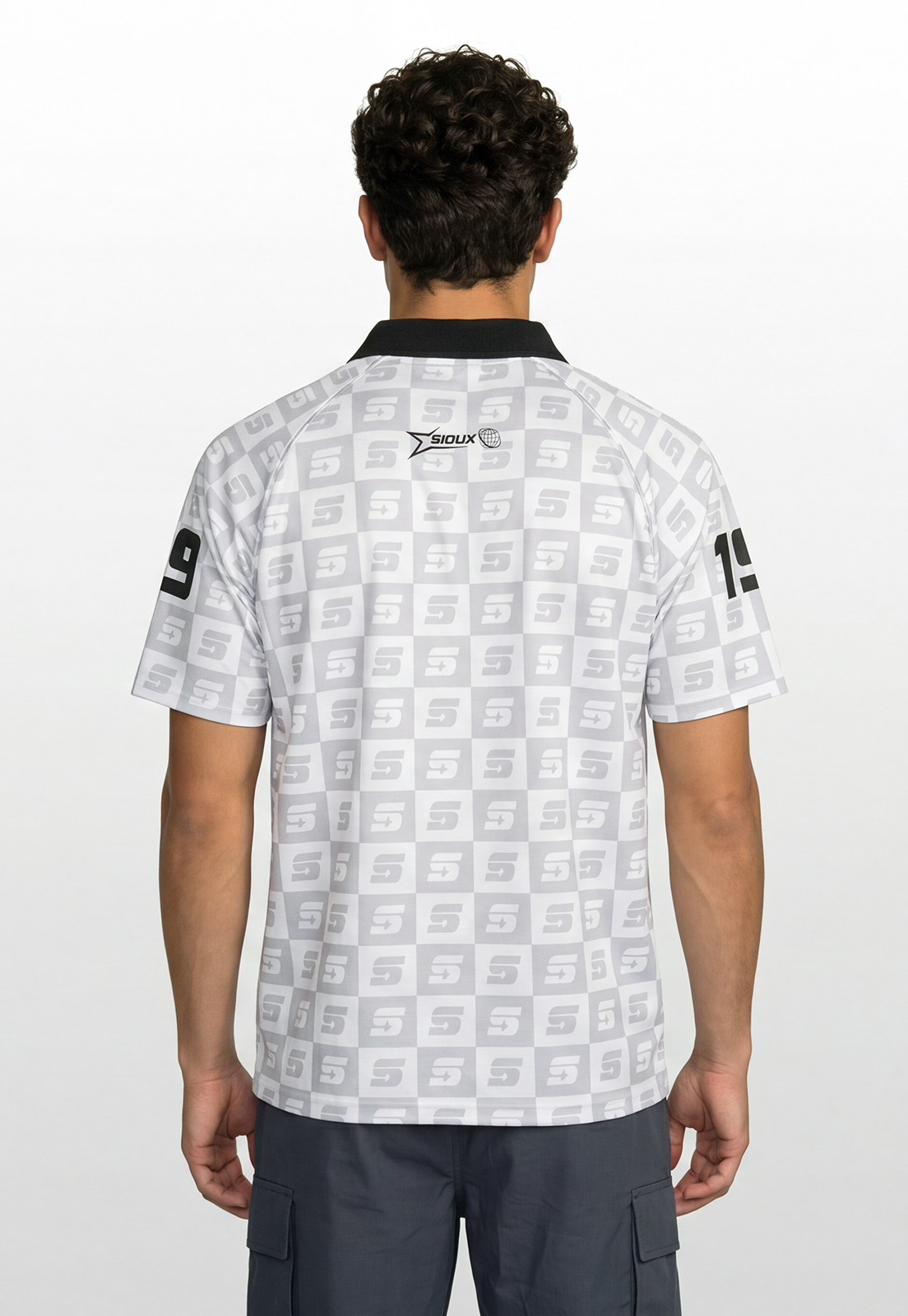 Polera Hombre Sport Cuello Camisero Gris 4