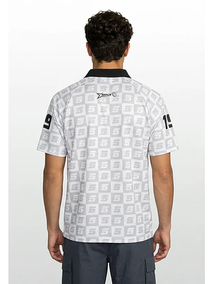 Polera Hombre Sport Cuello Camisero Gris