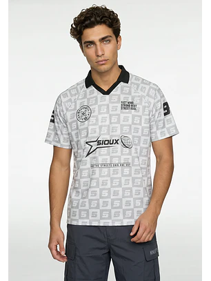 Polera Hombre Sport Cuello Camisero Gris