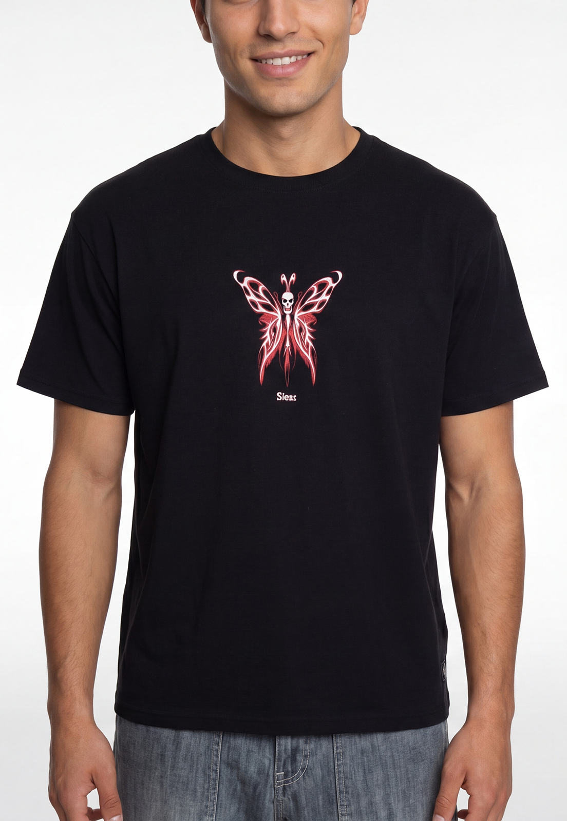 Polera Hombre Boxy Fit Print Negro 3