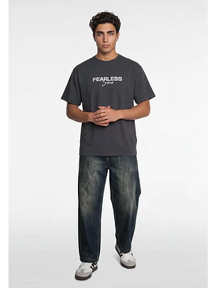 Polera Hombre Relaxed Billar Acero