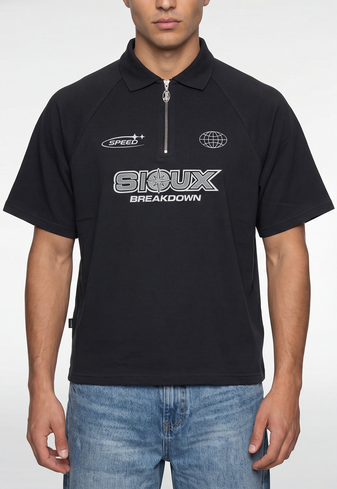 Polera Hombre Piqué Cierre Moda Acero 3