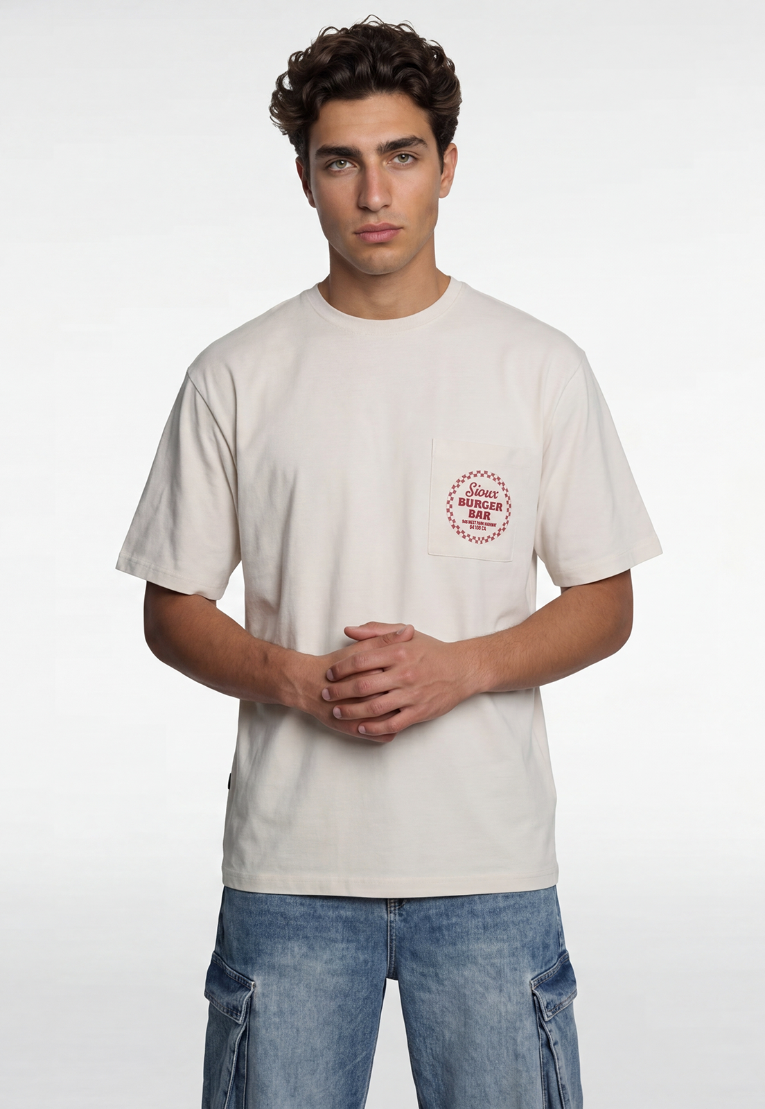 Polera Hombre Bolsillo Bar Crudo 1