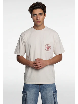 Polera Hombre Bolsillo Bar Crudo