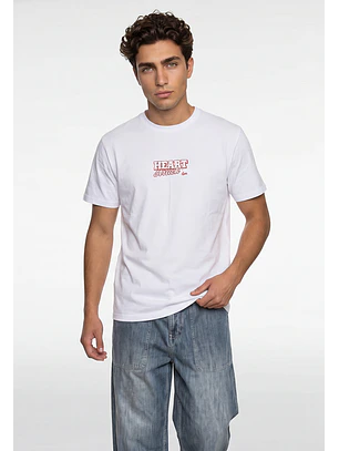 Polera Hombre Heart Blanco