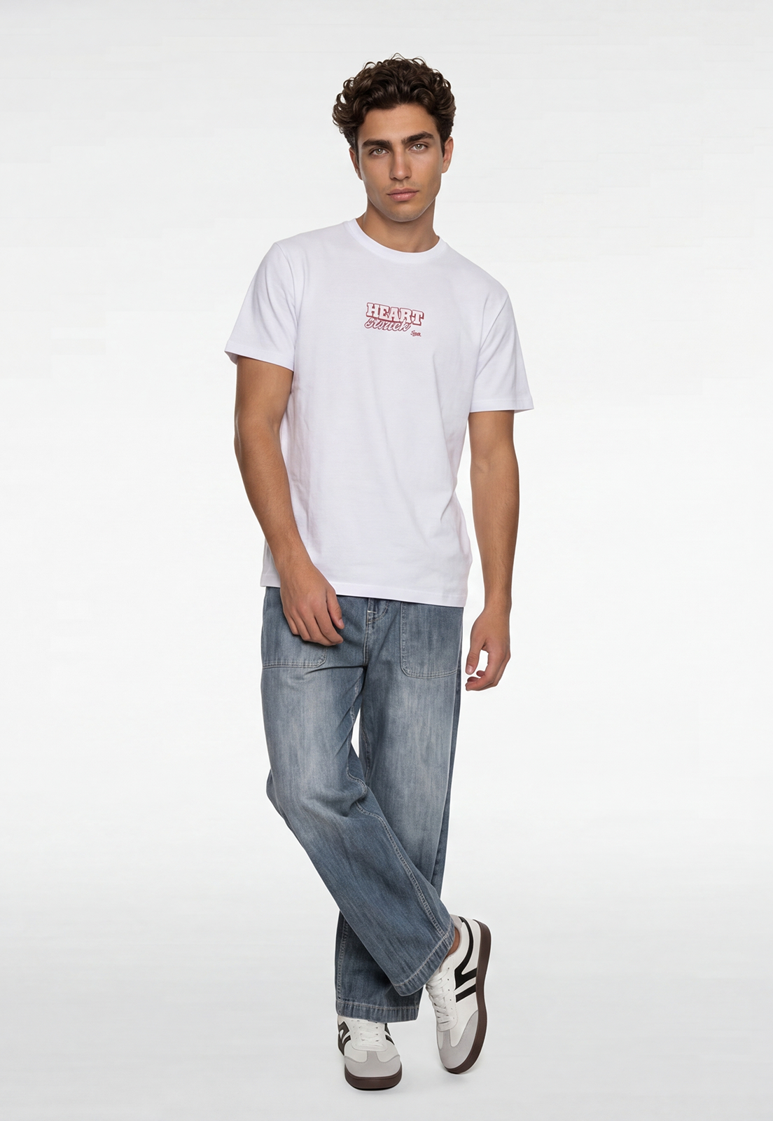 Polera Hombre Heart Blanco 2