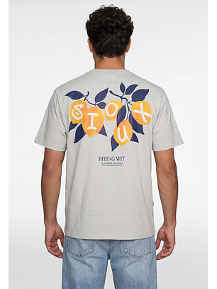 Polera Hombre Relaxed Limones Gris