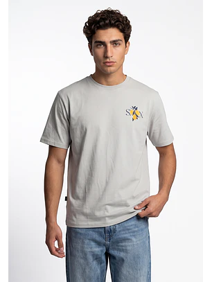 Polera Hombre Relaxed Limones Gris