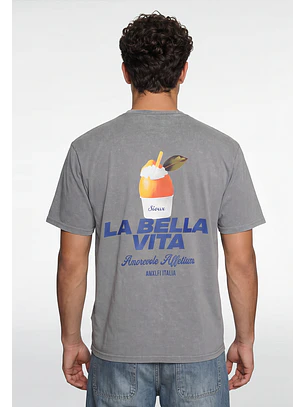 Polera Hombre Cóctel Verano Gris