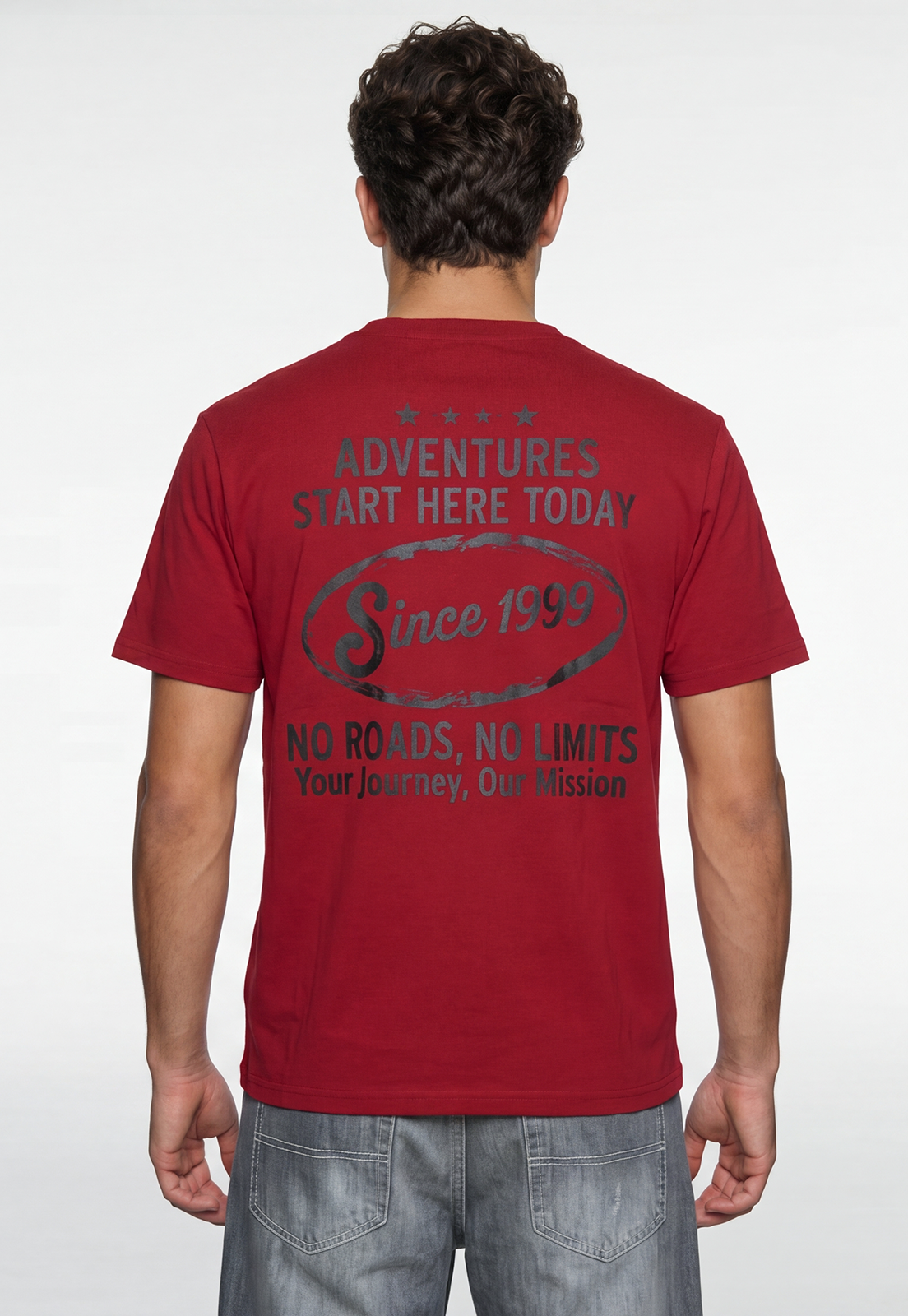 Polera Hombre Relaxed No Limits Rojo 4