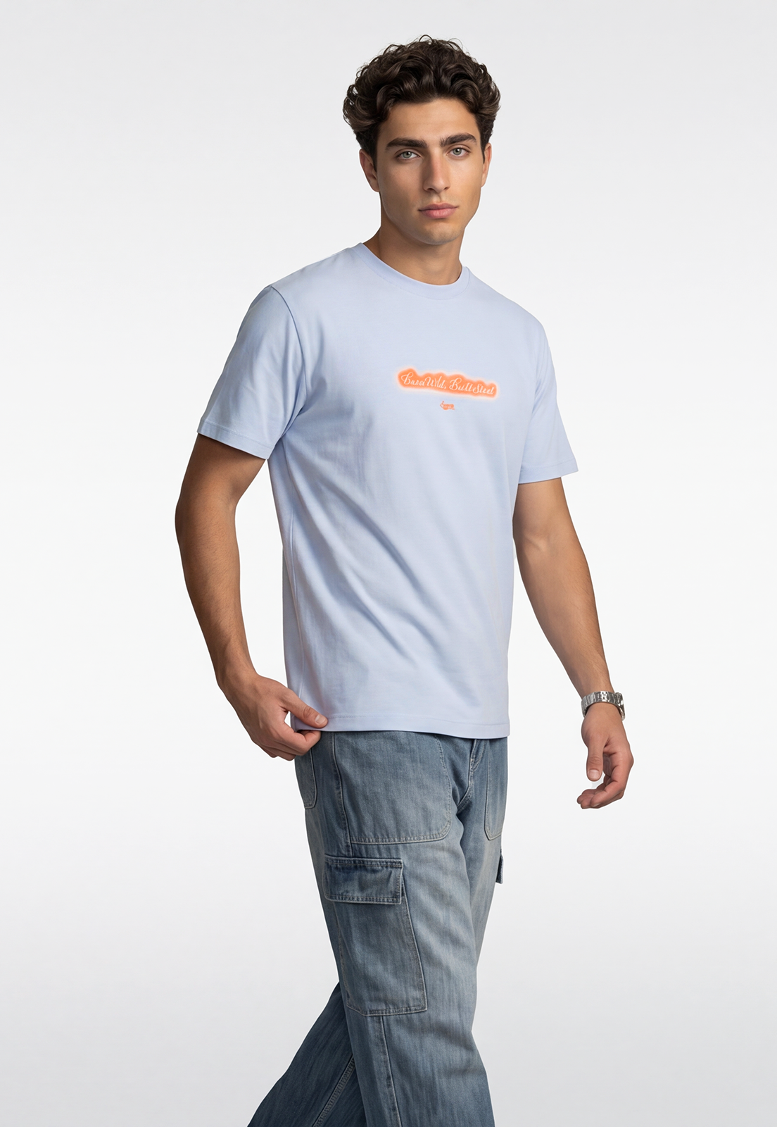 Polera Hombre Conejo Celeste 1