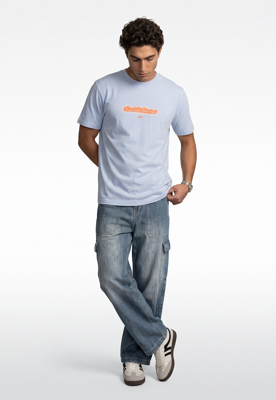 Polera Hombre Conejo Celeste 2