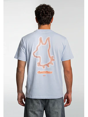 Polera Hombre Perro Collar Celeste
