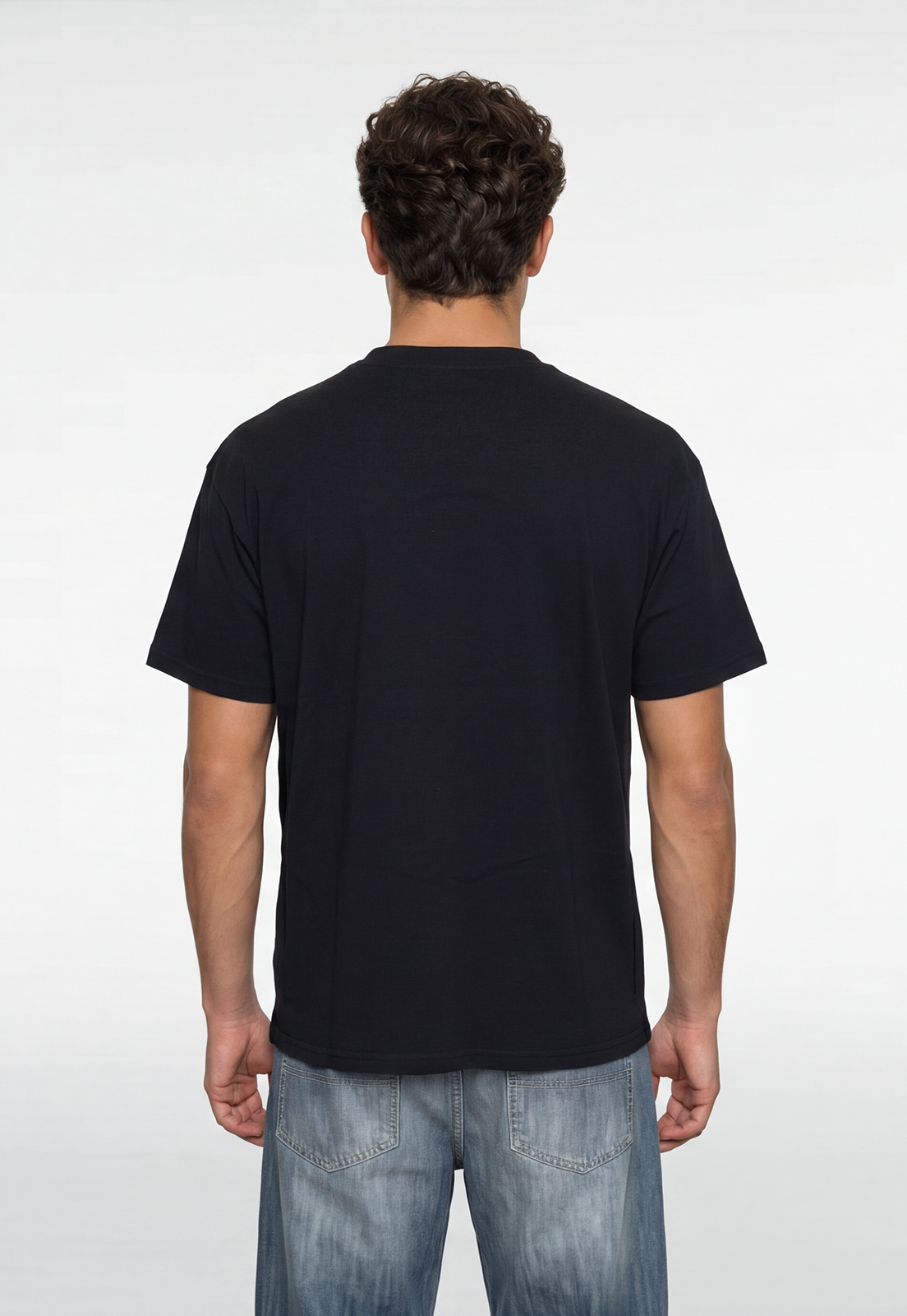 Polera Hombre Boxy Fit Perros Negro 3