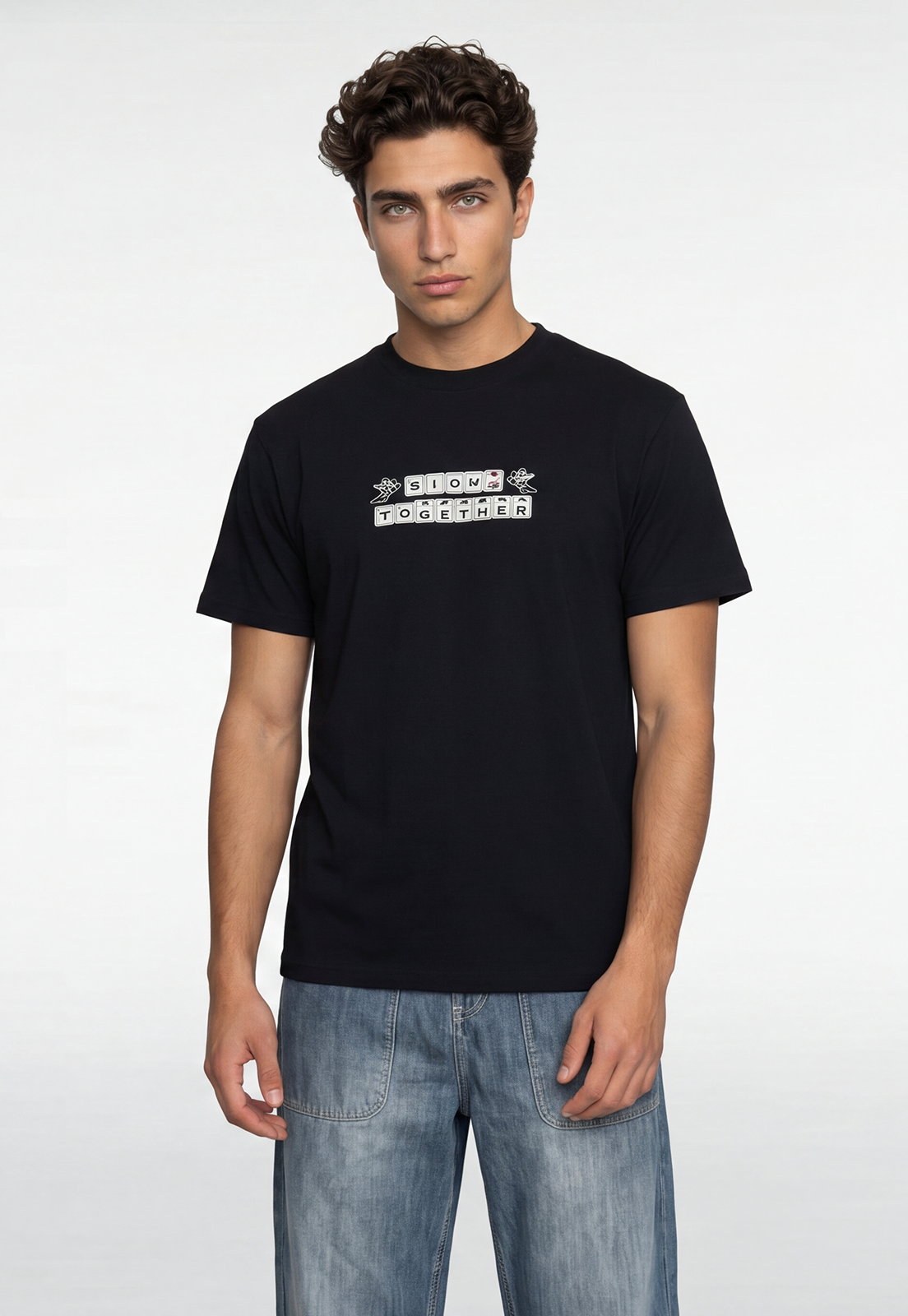 Polera Hombre Cupidos Negro 1