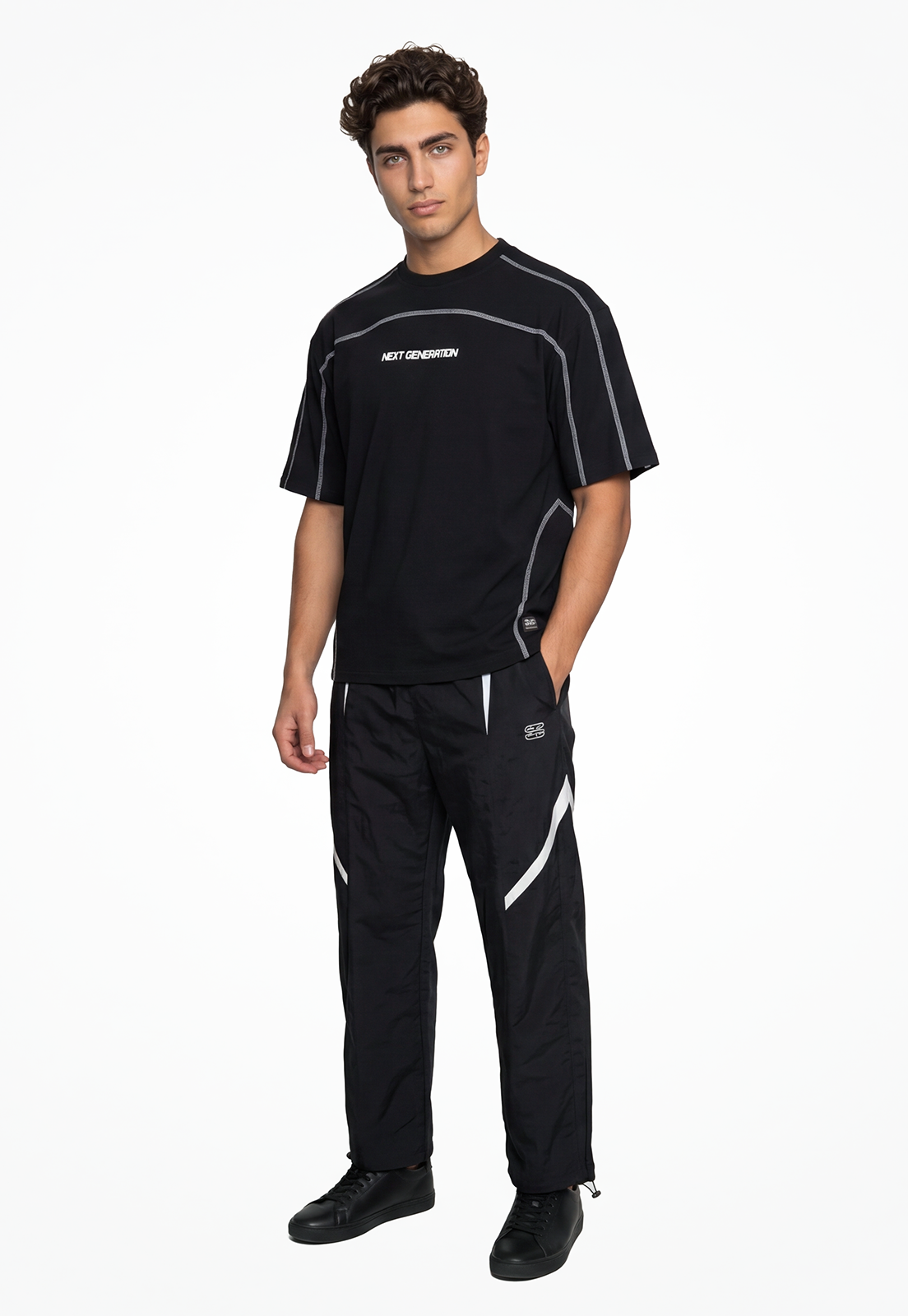 Pantalón Hombre Training Loose Baggy Negro 4
