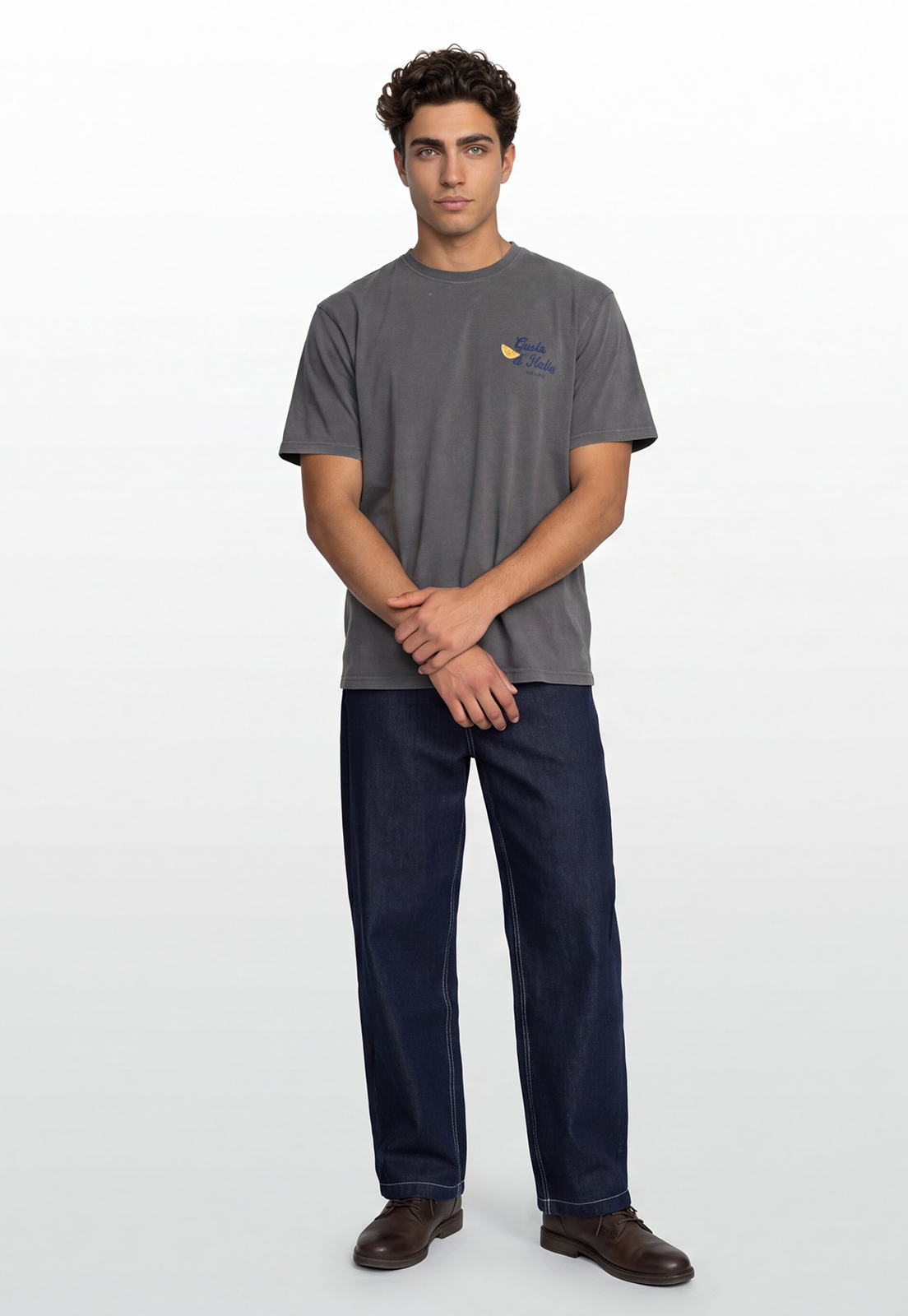 Jeans Hombre Super Baggy Raw Azul 1