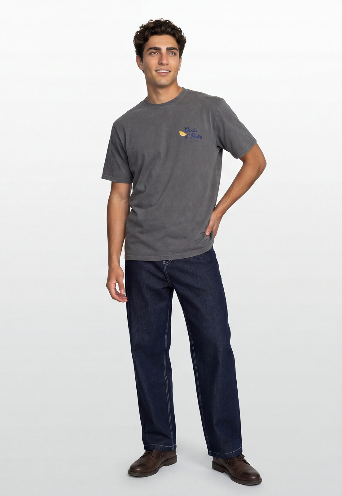 Jeans Hombre Super Baggy Raw Azul 4
