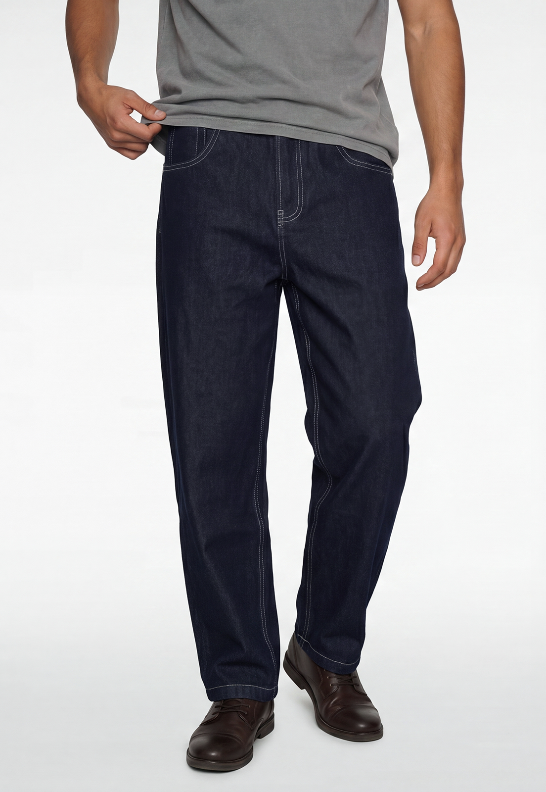 Jeans Hombre Super Baggy Raw Azul 2