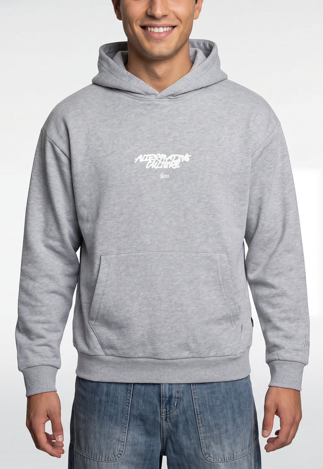 Polerón Hombre Manzanas Gris 3