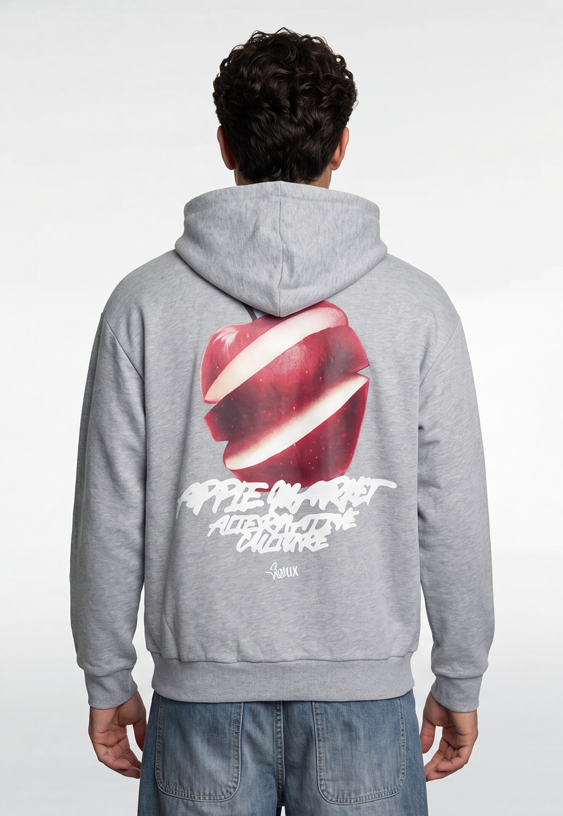 Polerón Hombre Manzanas Gris 4