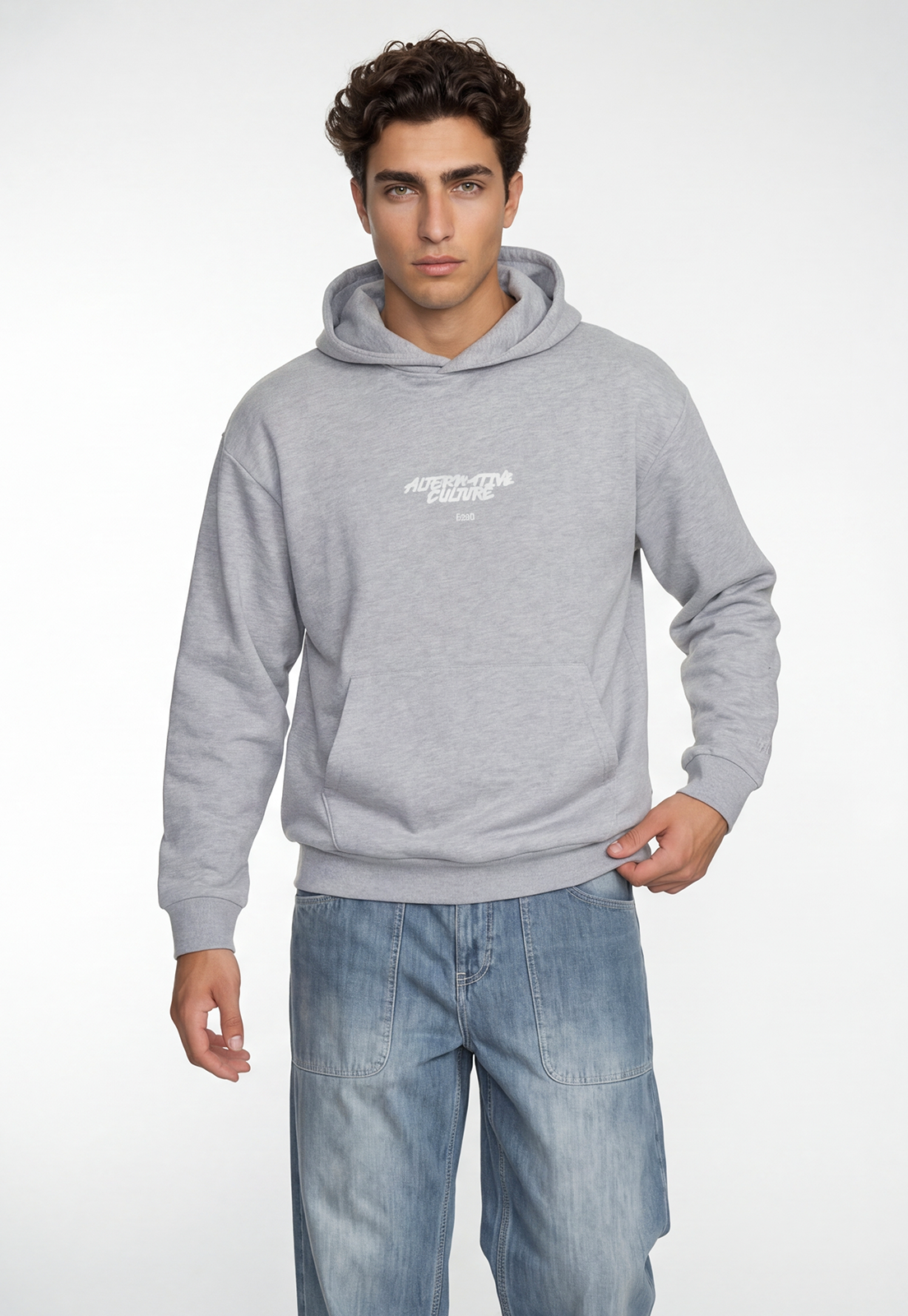 Polerón Hombre Manzanas Gris 2