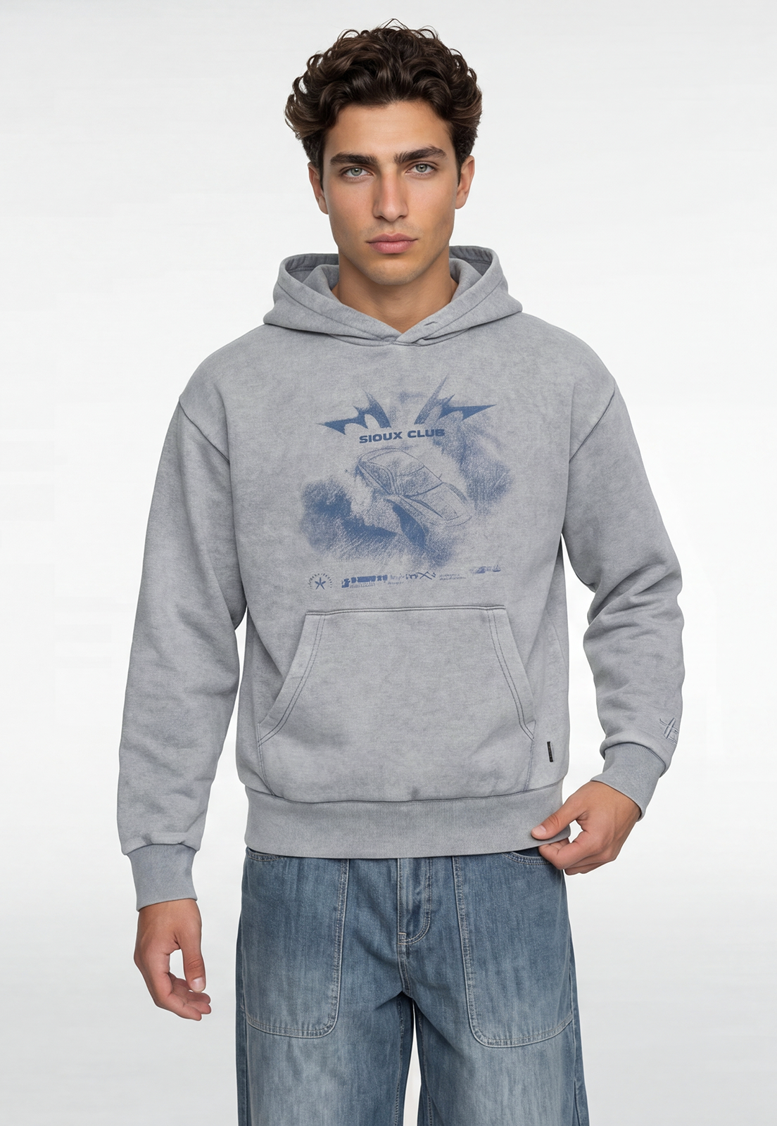 Polerón Hombre Proceso Racing Gris 1