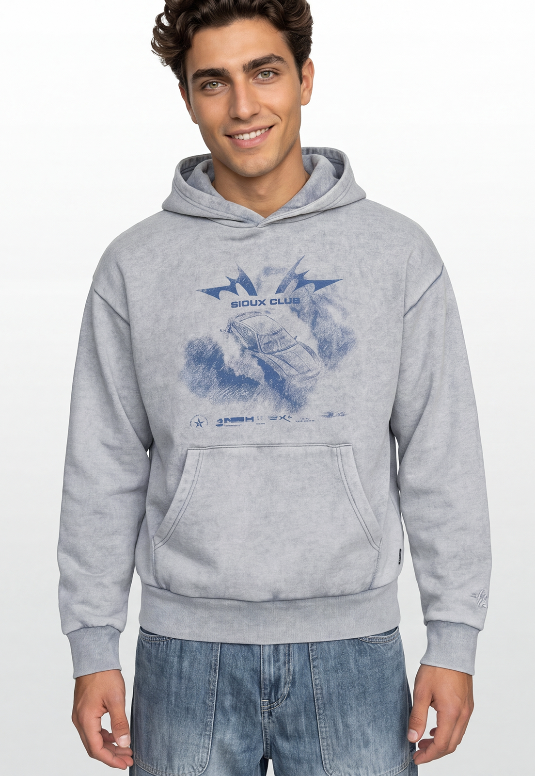 Polerón Hombre Proceso Racing Gris 3