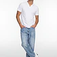 Polera Hombre Piqué Cuello V Blanco - Miniatura 2