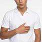 Polera Hombre Piqué Cuello V Blanco - Miniatura 3