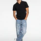 Polera Hombre Piqué Cuello V Negro - Miniatura 2