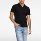 Polera Hombre Piqué Cuello V Negro - Miniatura 1