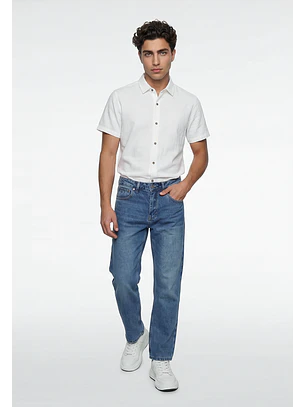 Jeans Hombre Straight Relaxed Proceso Azul