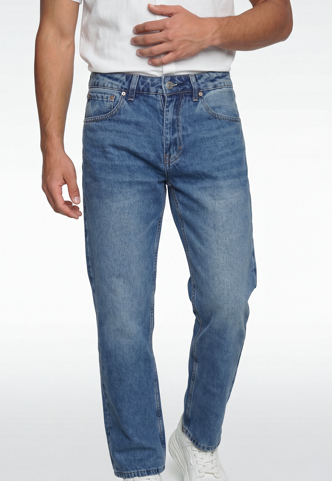 Jeans Hombre Straight Relaxed Proceso Azul 2