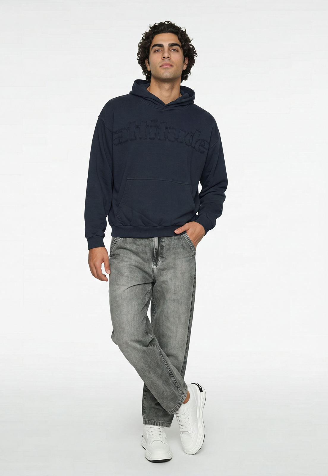 Polerón Hombre Parche Moda Azul 2