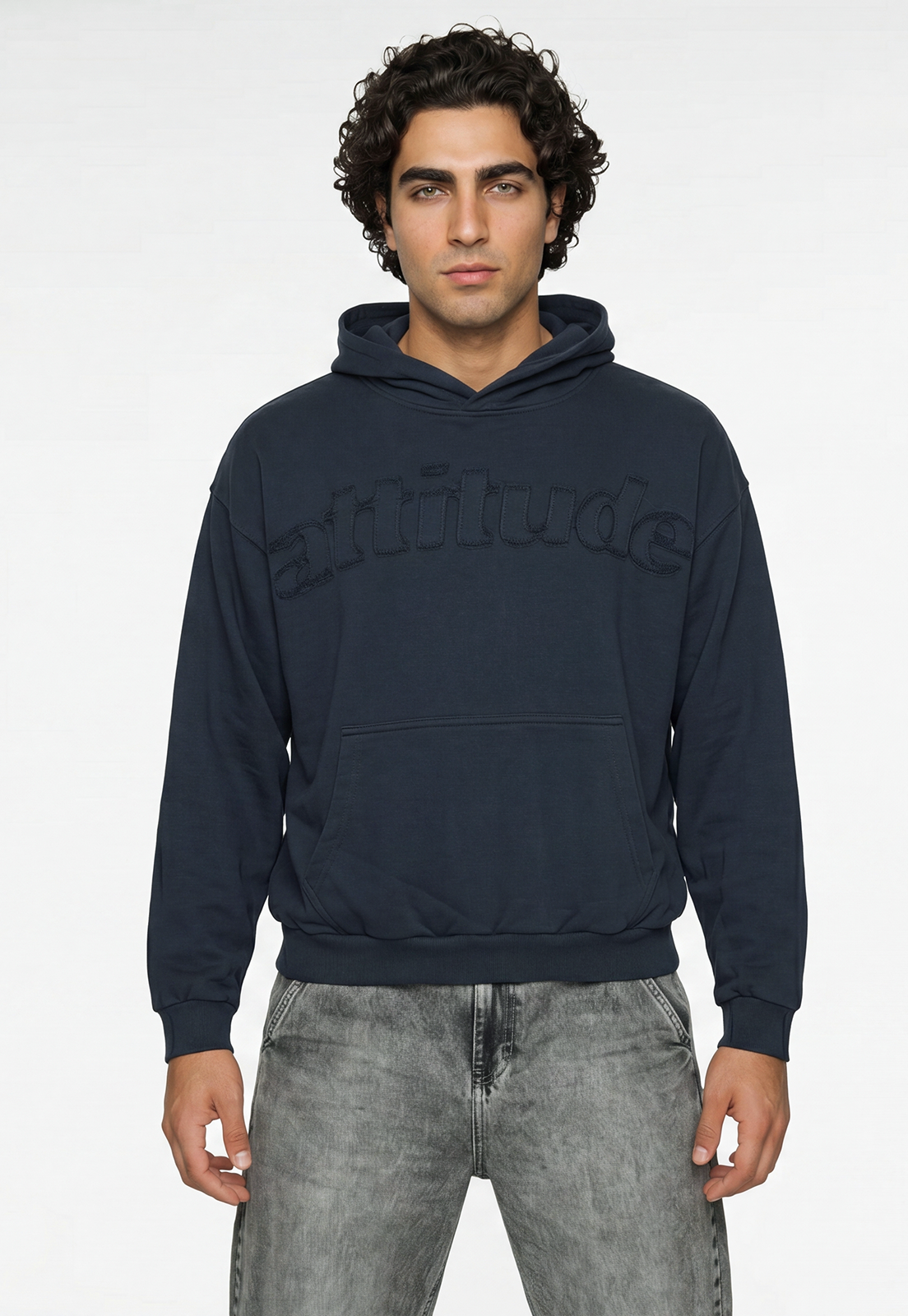 Polerón Hombre Parche Moda Azul 1