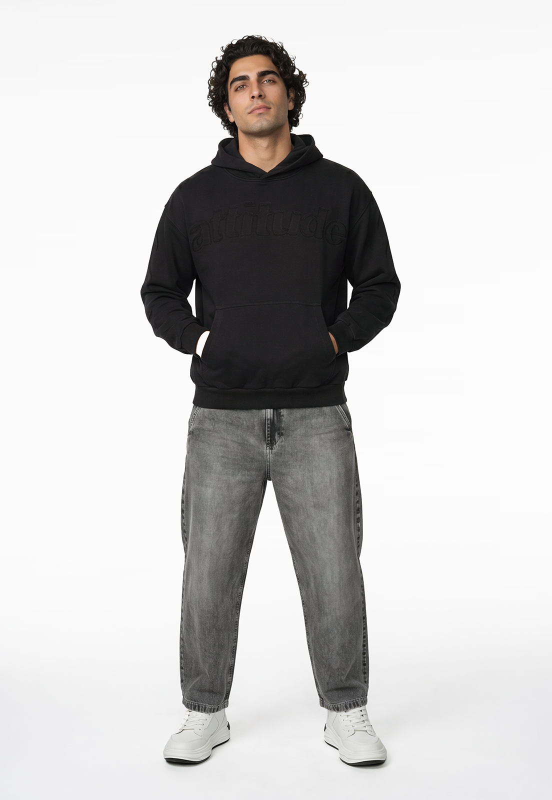 Polerón Hombre Parche Moda Gris 2