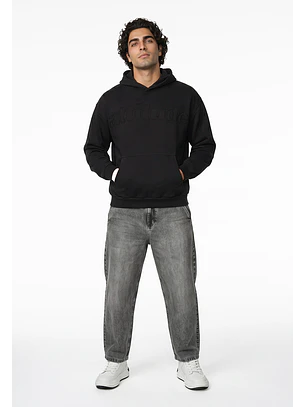 Polerón Hombre Parche Moda Gris