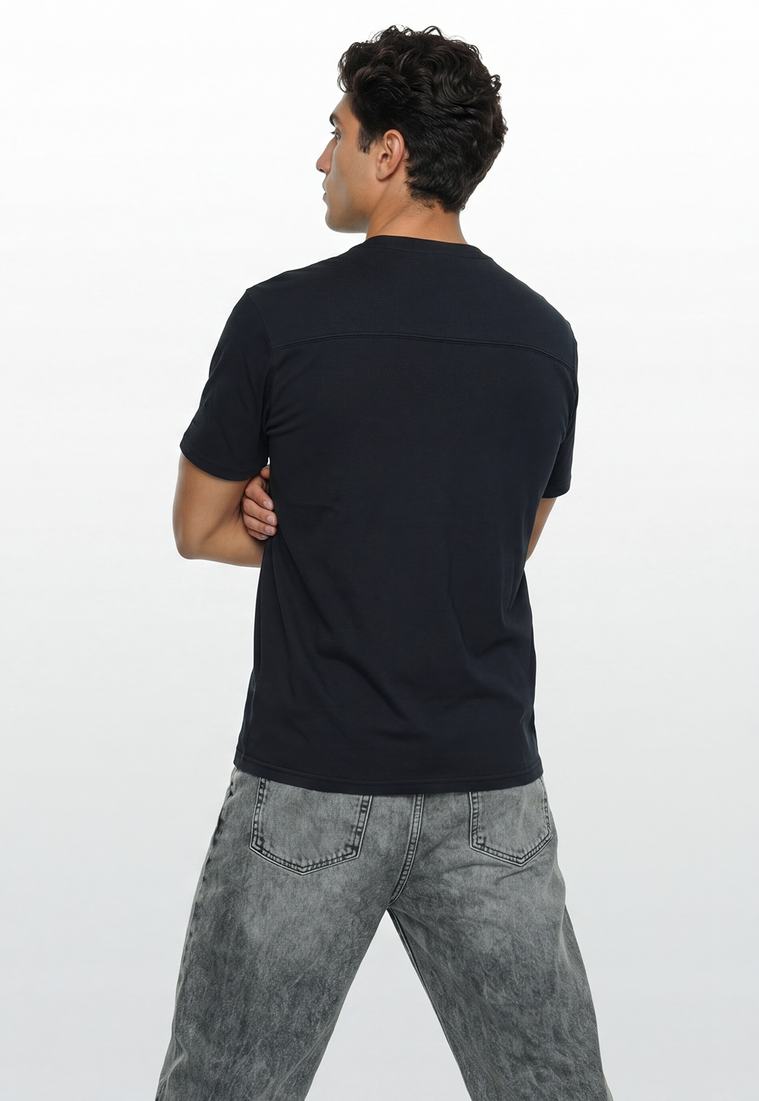 Polera Hombre Print Lava Negro 4
