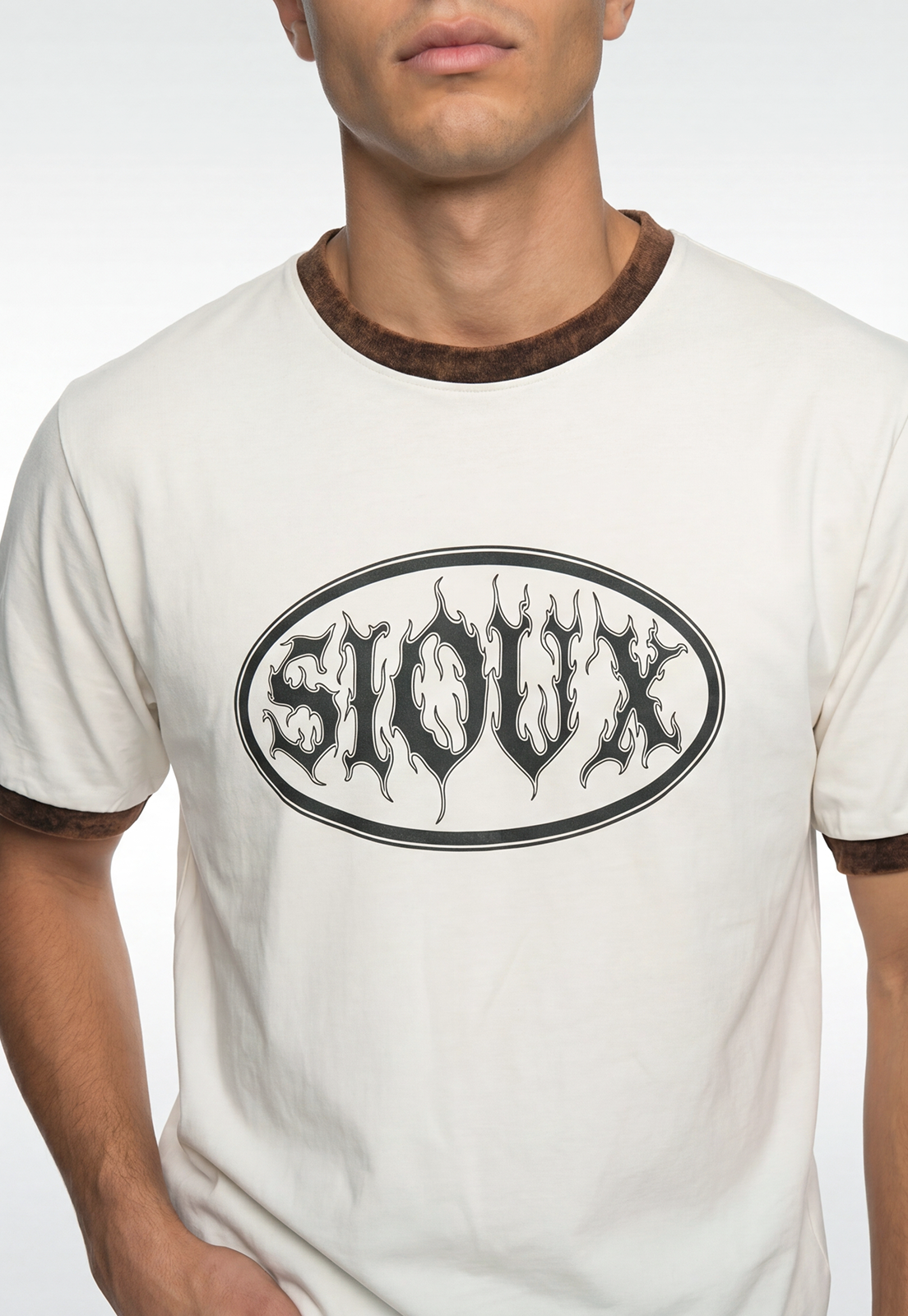 Polera Hombre Piping Contraste Blanco 3