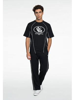 Polera Hombre Cortes Urban Negro