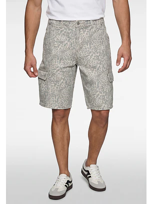 Bermuda Hombre Jort Animal Print Gris