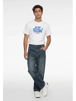 Jeans Hombre Baggy Corte Azul