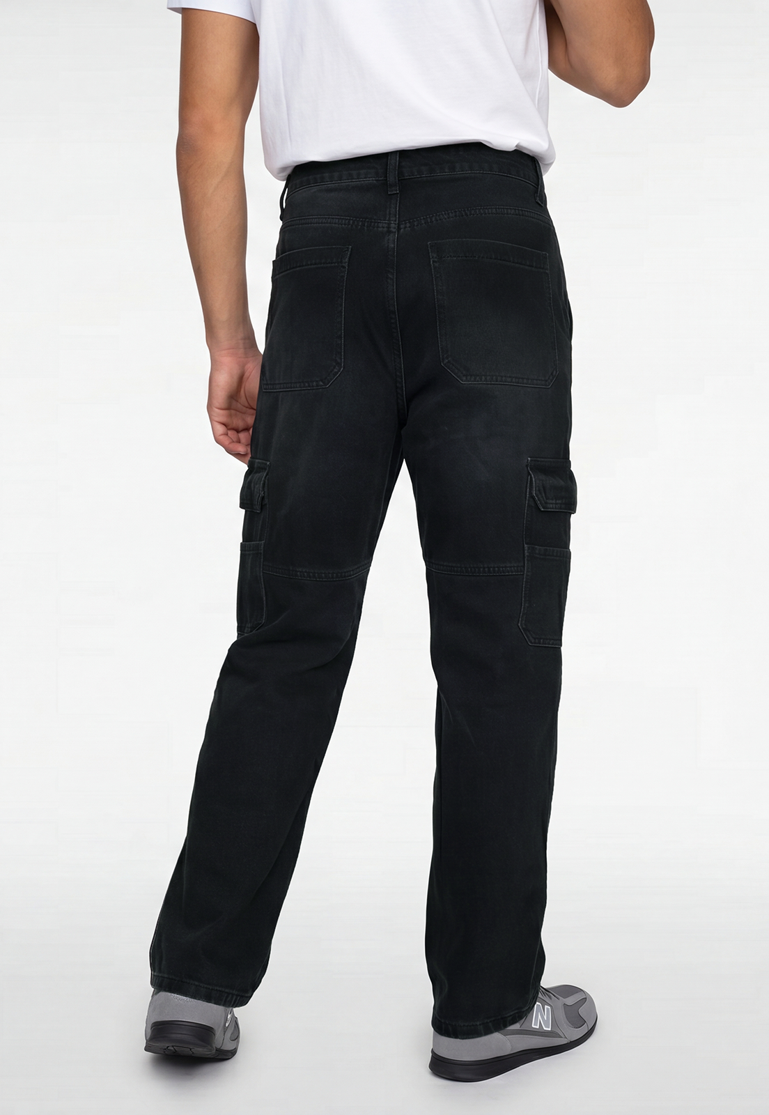 Jeans Hombre Baggy Cargo Negro 3