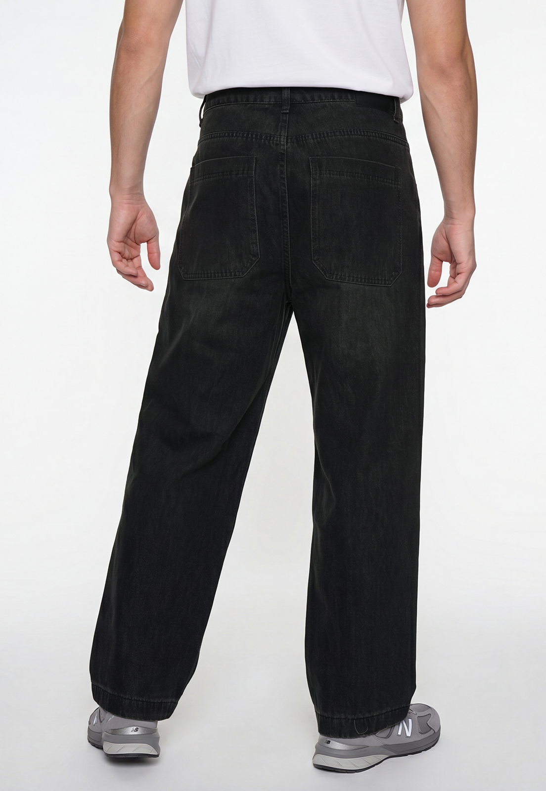 Jeans Hombre Barrel Corte Negro 3