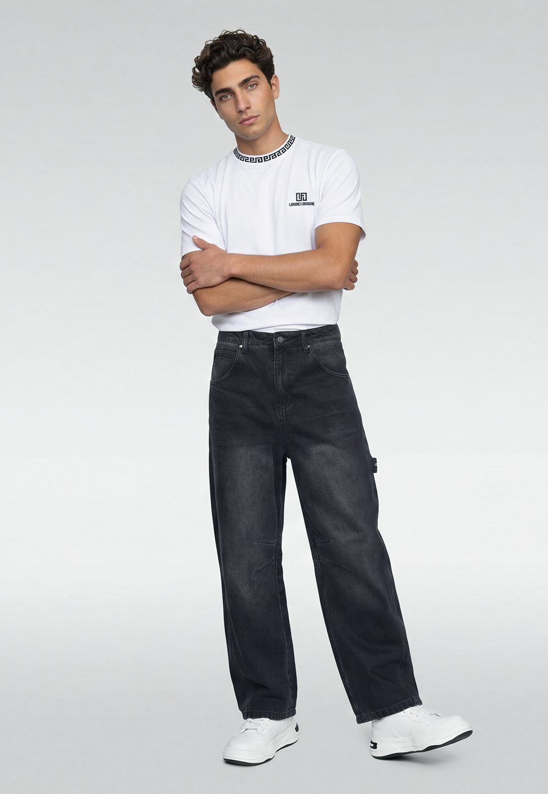 Jeans Hombre Balloon Carpintero Negro 1
