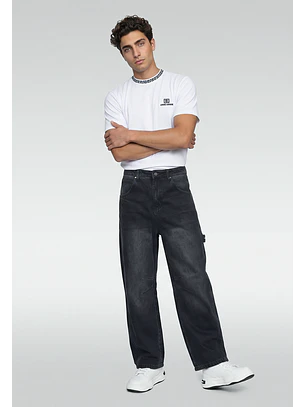 Jeans Hombre Balloon Carpintero Negro